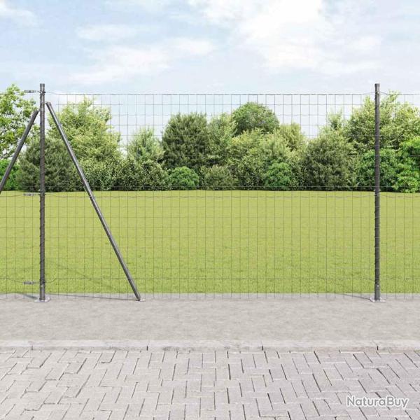 Cl�ture Europ�enne avec Socle en B�ton 10 x 1,5 m Gris Maille