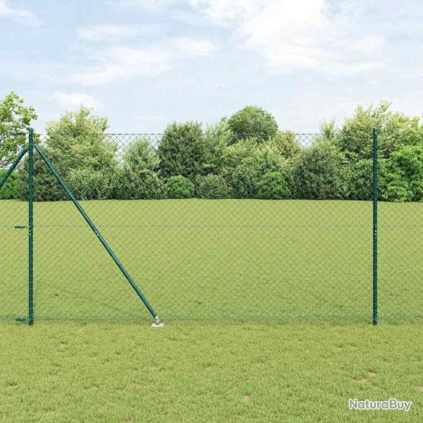 Cl�ture en cha�nes avec pointes 1,5 x 25 m Vert Maille