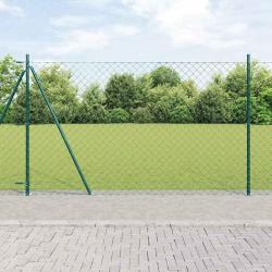 Cl&ocirc;ture en maillons de cha&icirc;ne avec socle en b&eacute;ton 1,5 x 25 m