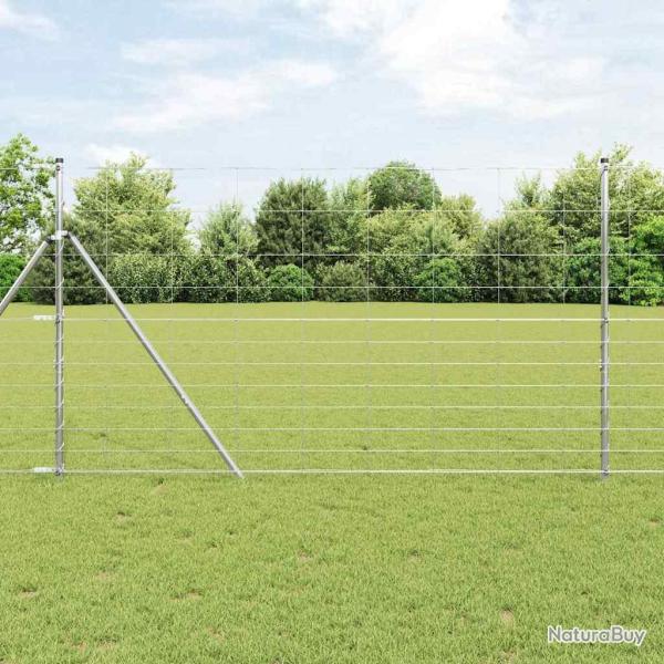 Cl�ture en fil soud� pour sol 50 x 1,4 m Acier galvanis� Maille