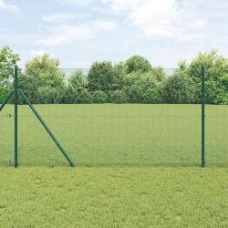 Cl&ocirc;ture en fils soud&eacute;s pour fixation au sol 25 x 1 m Vert