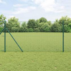 Cl&ocirc;ture en fils soud&eacute;s pour fixation au sol 25 x 1,2 m Vert