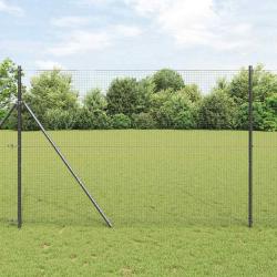 Cl&ocirc;ture en fils soud&eacute;s pour fixation au sol 25 x 1,5 m Gris