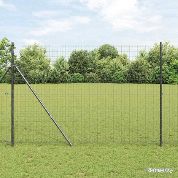 Cl�ture en fils soud�s pour fixation au sol 25 x 1,5 m Gris