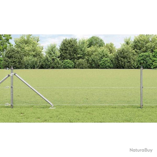 Cl�ture en fil soud� avec pointes 10 x 0,5 m Acier galvanis�