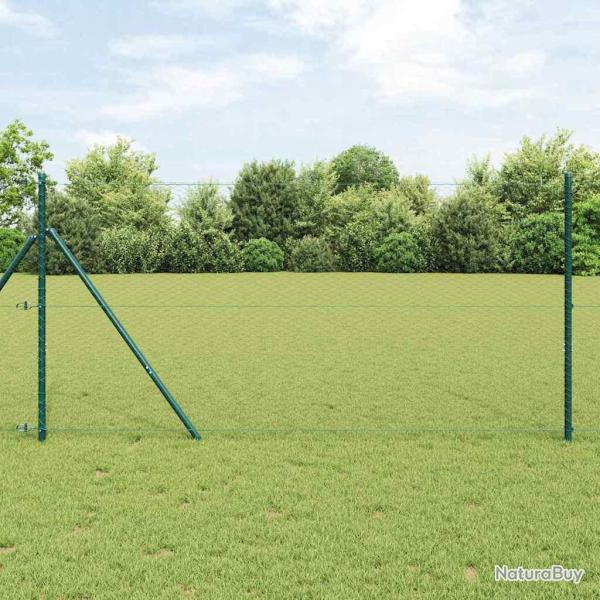 Fixation au sol hexagonale 100 x 1,4 m Acier recouvert de PVC