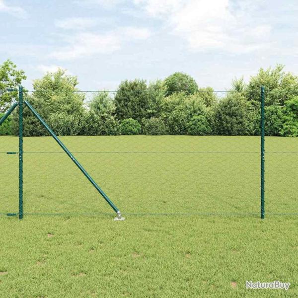 Cl�ture hexagonale ext�rieure avec poteau 50 x 1,4 m Vert