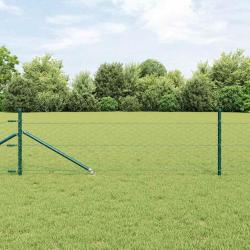 Cl&ocirc;ture hexagonale ext&eacute;rieure avec poteau 100 x 0,5 m Vert