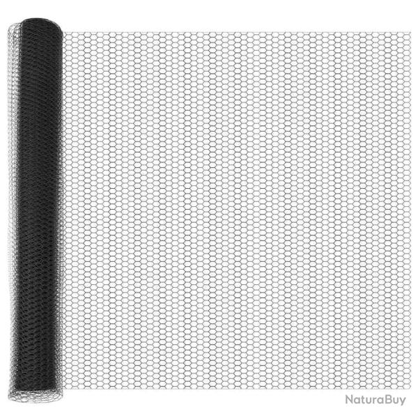 Cl�ture hexagonale ext�rieure avec poteau 25 x 1,4 m Gris