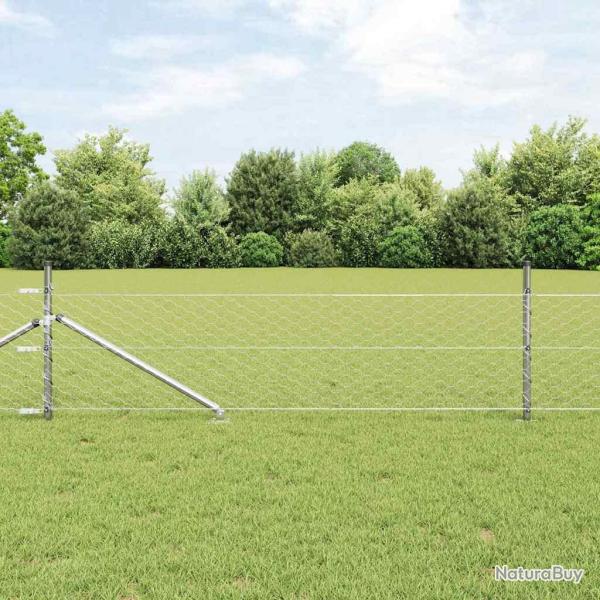 Cl�ture hexagonale avec poteau en acier galvanis�, pour le jardin, 25 � 0,5 m