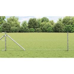 Cl&ocirc;ture hexagonale avec poteau, acier galvanis&eacute;, pour le jardin, 25 &times; 0,6 m