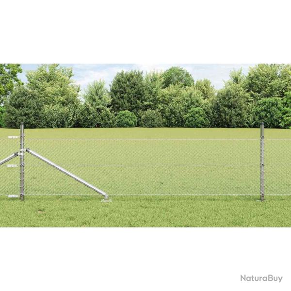 Cl�ture hexagonale avec poteau 100 x 0,5 m Acier galvanis�