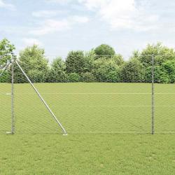 Cl&ocirc;ture hexagonale avec poteau en acier galvanis&eacute;, pour le jardin, 100 &times; 1,6 m
