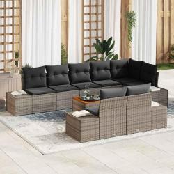 Ensemble de canap&eacute; de avec stockage 9 pcs Gris