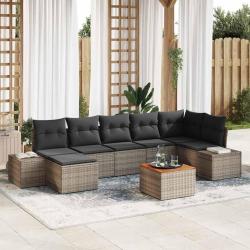 Ensemble de canap&eacute; de 8 pcs Gris