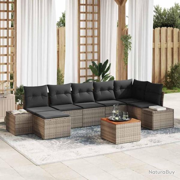 Ensemble de canap� de 8 pcs Gris