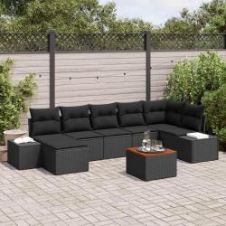 Ensemble de canap&eacute; de 8 pcs Noir