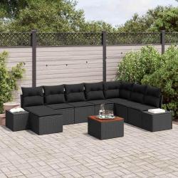 Ensemble de canap&eacute; de 9 pcs Noir