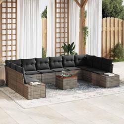 Ensemble de canap&eacute; de avec stockage 11 pcs Gris