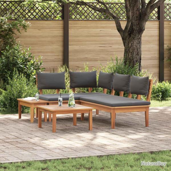 Ensemble de canap� de 4 pcs Marron et gris
