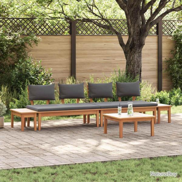 Ensemble de canap� de 5 pcs Marron et gris