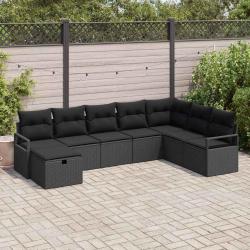 Ensemble de Canap&eacute;s avec coussin 6 pcs polyrotin