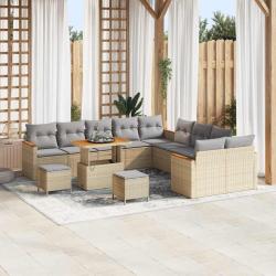 Ensemble de canap&eacute; de 13 pcs Beige polyrotin