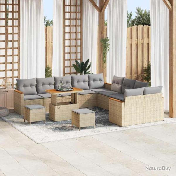 Ensemble de canap� de 13 pcs Beige polyrotin