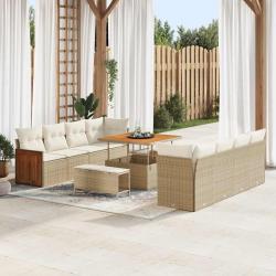 Ensemble de canap&eacute; de Beige et cr&egrave;me 231 x 224 x 85 cm