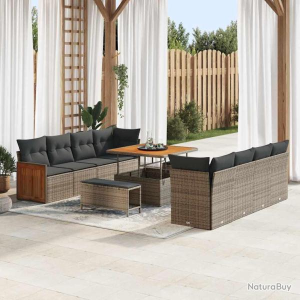 Ensemble de canap� de Gris 231 x 224 x 85 cm polyrotin