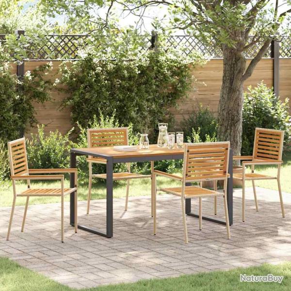 Ensemble de salle � manger pour 5 pcs Beige et Marron