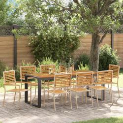 Ensemble de salle &agrave; manger pour 9 pcs Beige et Marron