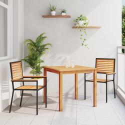 Ensemble de salle &agrave; manger, 3 pi&egrave;ces, noir