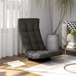 Chaise de sol pivotante Gris fonc&eacute; Tissu