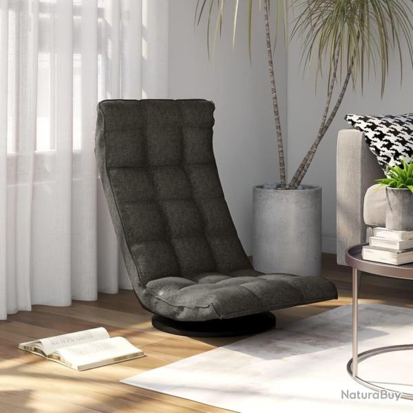 Chaise de sol pivotante Gris fonc� Tissu