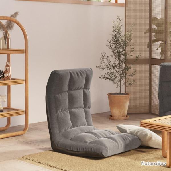 Chaise pliable de sol Gris clair Tissu