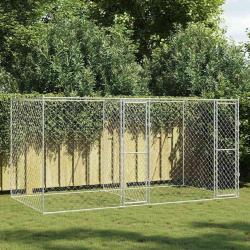 Cage pour chien Argent&eacute; 400 x 200 x 200 cm Acier galvanis&eacute;