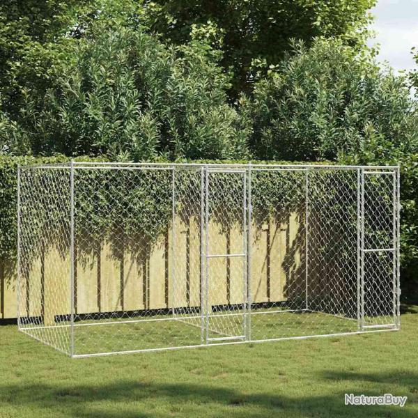 Cage pour chien Argent� 400 x 200 x 200 cm Acier galvanis�