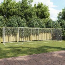 Cage pour chien Argent&eacute; 800 x 200 x 200 cm Acier galvanis&eacute;