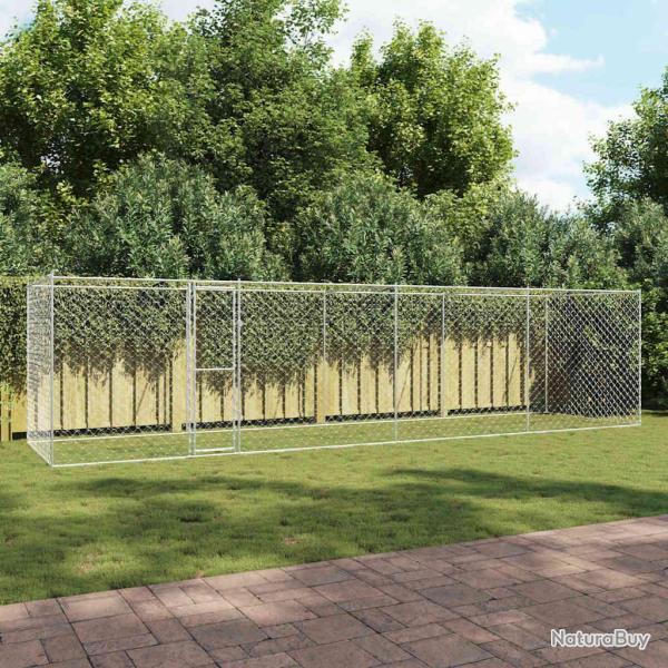 Cage pour chien Argent� 800 x 200 x 200 cm Acier galvanis�