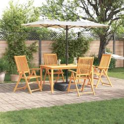 Ensemble de salle &agrave; manger pour Pliable 5 pcs Marron
