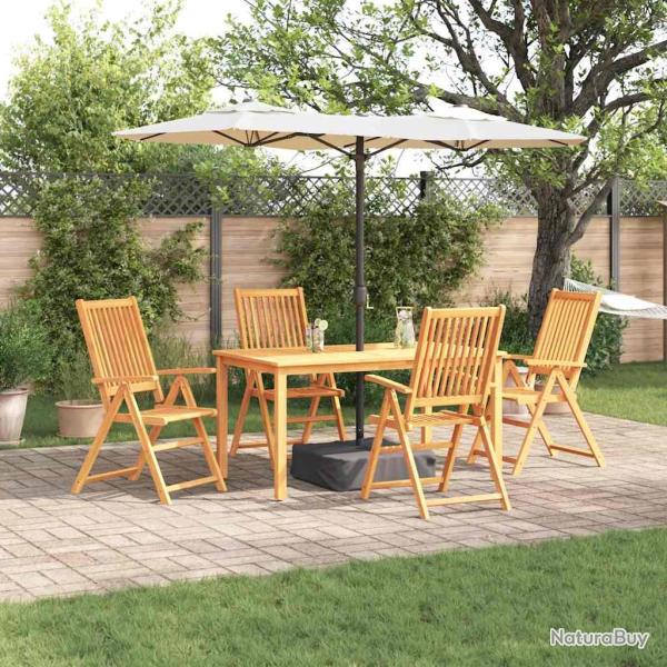 Ensemble de salle � manger pour Pliable 5 pcs Marron