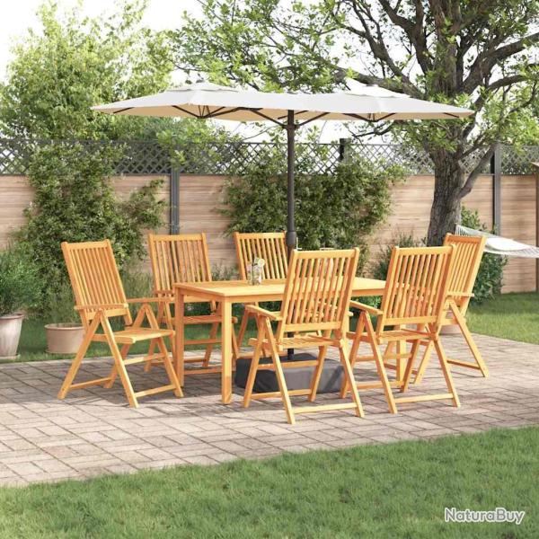 Ensemble de salle � manger pour Pliable 7 pcs Marron
