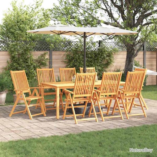 Ensemble de salle � manger pour Pliable 9 pcs Marron