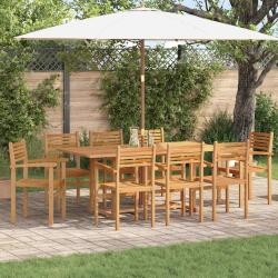 Chaise 8 pcs Marron 56 x 55 x 90,5 cm Bois de teck massif