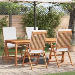 Chaise de 4 pcs Marron et blanc 57 x 71,5 x 104 cm
