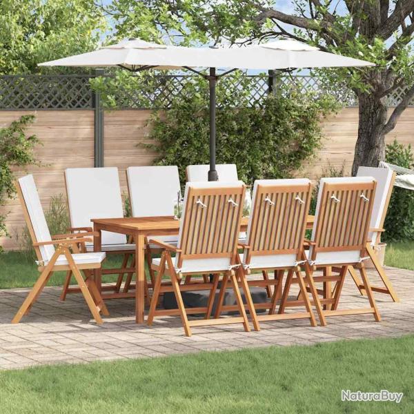 Chaise de 8 pcs Marron et blanc 57 x 71,5 x 104 cm