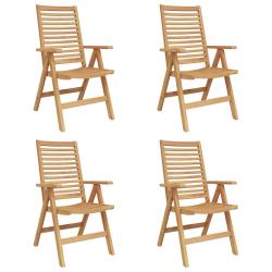 Chaise 4 pcs Marron 64,5 x 52 x 108 cm Bois de teck massif