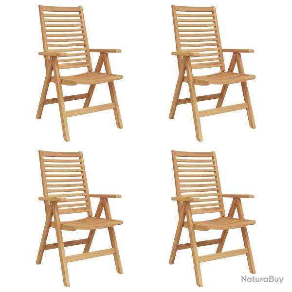 Chaise 4 pcs Marron 64,5 x 52 x 108 cm Bois de teck massif