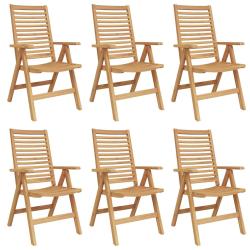 Chaise 6 pcs Marron 64,5 x 52 x 108 cm Bois de teck massif